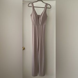 Tan Sparkly Jumpsuit by Crystal Doll